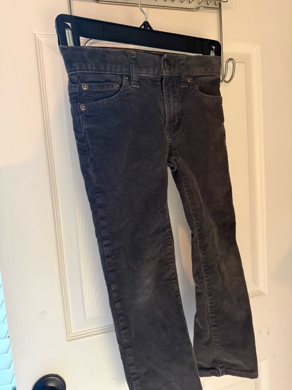 J. Crew Factory Boys’ Slim Coal Grey Corduroy Pants